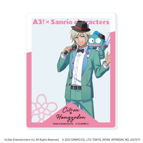 『A3!×Sanrio characters』アクリルカード15/シトロン×ハンギョドン(等身イラスト)